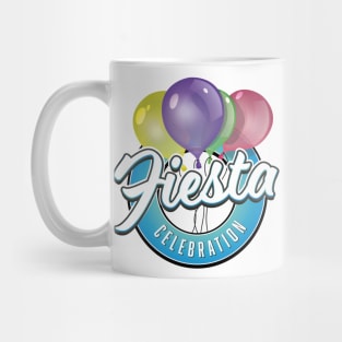 Fiesta Celebration retro blue logo Mug